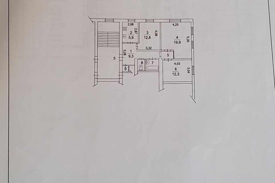 Продаётся 3-комнатная квартира, 66.3 м²