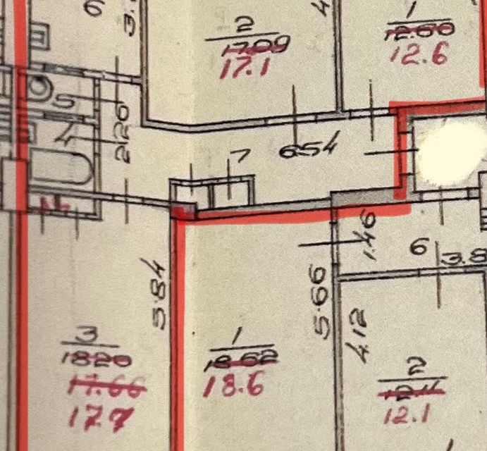 Продаётся 3-комнатная квартира, 70.1 м²