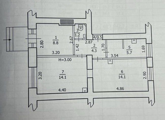 Продаётся помещение своб. назначения, 48.7 м²