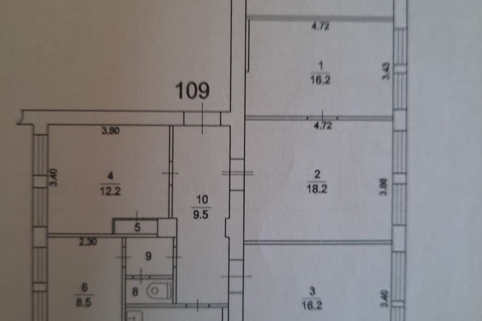 Продаётся 4-комнатная квартира, 88.8 м²