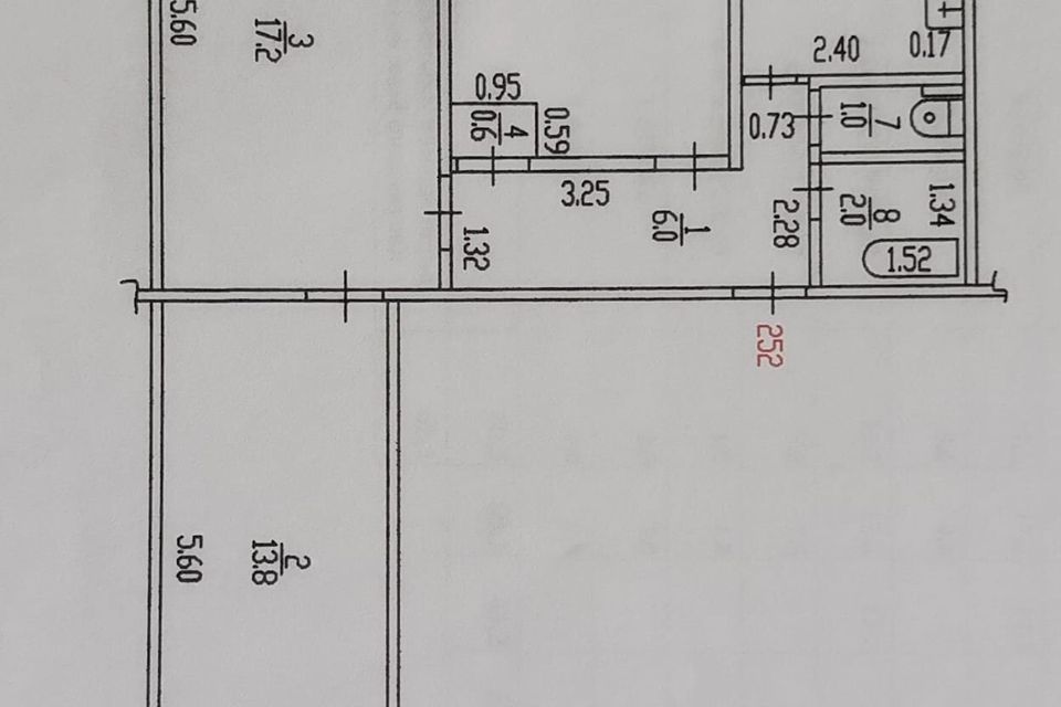 Продаётся 3-комнатная квартира, 63 м²