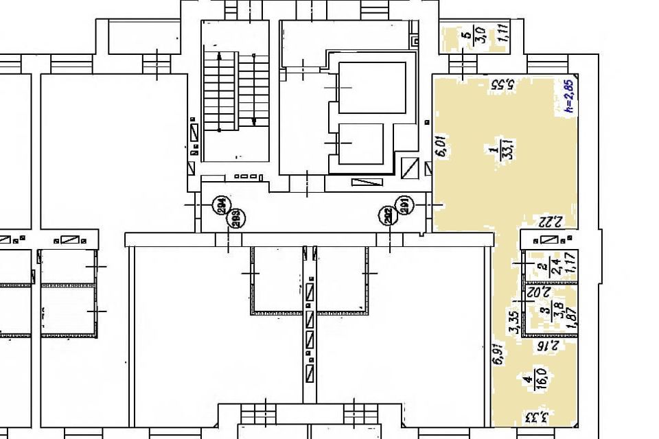 Продаётся 2-комнатная квартира, 55.3 м²