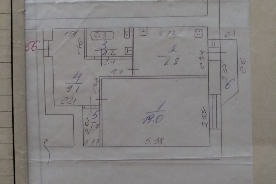 Продаётся 1-комнатная квартира, 42.5 м²