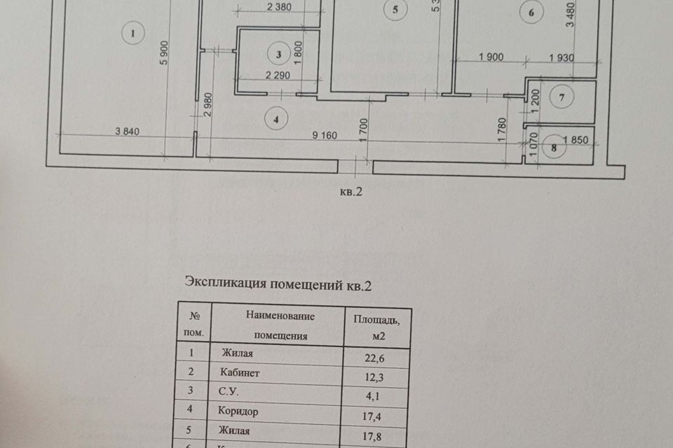 Продаётся 3-комнатная квартира, 92 м²
