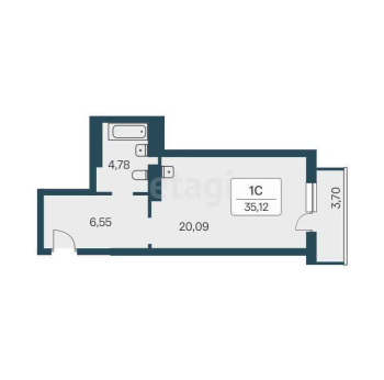 Продаётся студия, 36.1 м²