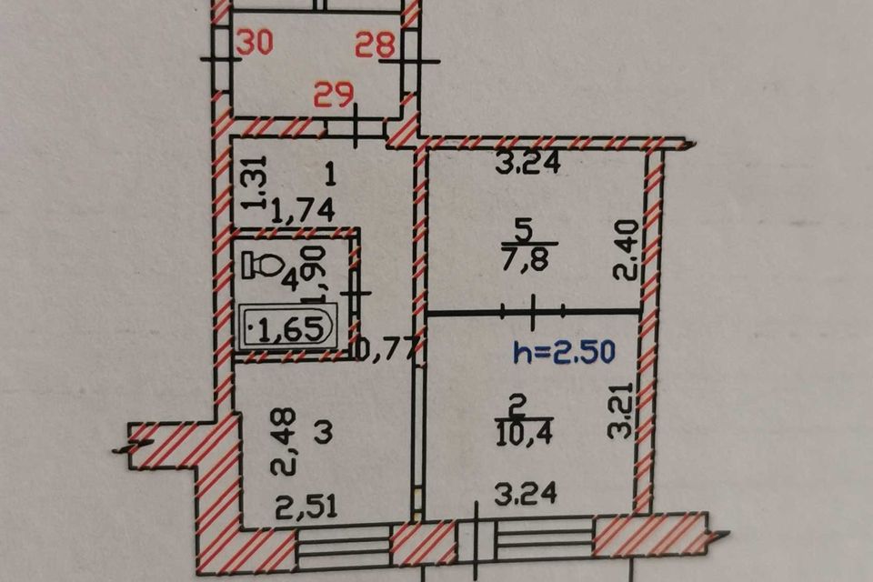 Продаётся 1-комнатная квартира, 32.2 м²