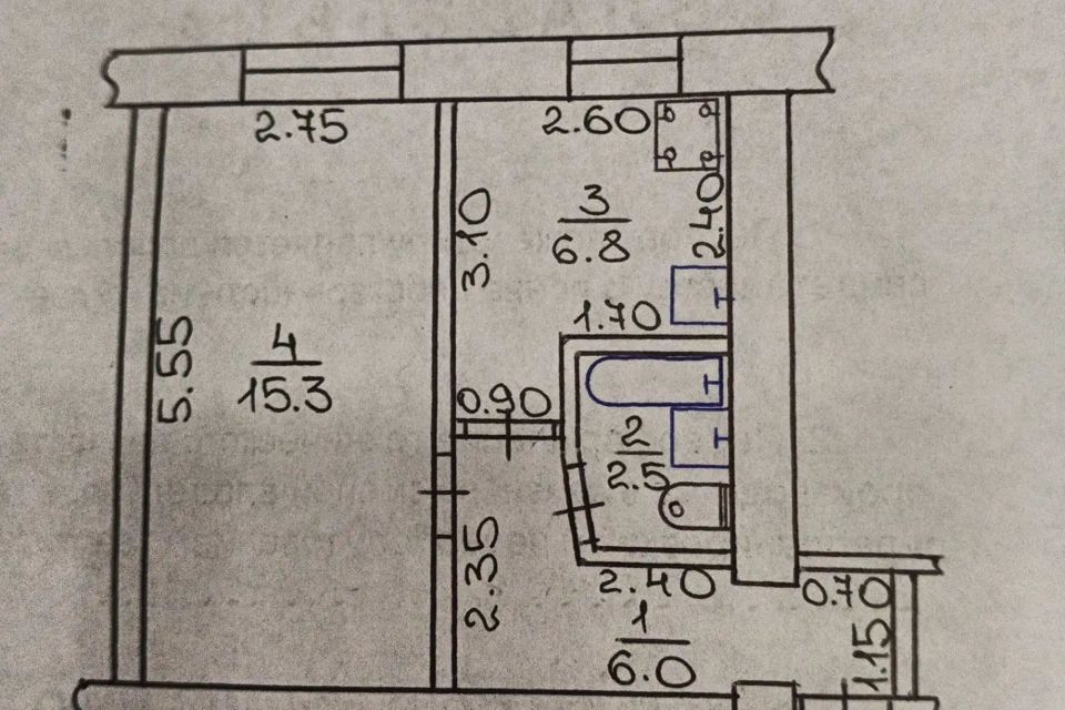 Продаётся 1-комнатная квартира, 31.3 м²