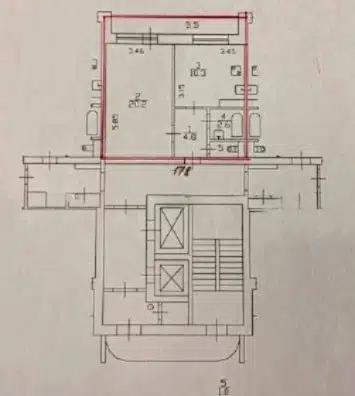 Продаётся 1-комнатная квартира, 38.9 м²