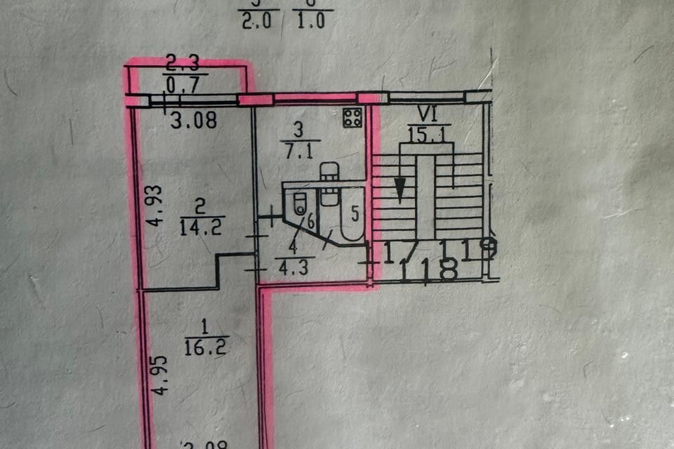 Продаётся 2-комнатная квартира, 44 м²