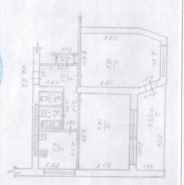 Продаётся 2-комнатная квартира, 56 м²