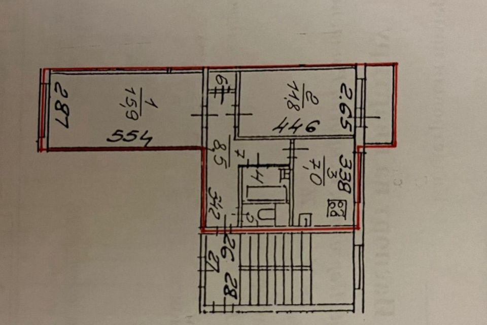 Продаётся 2-комнатная квартира, 48.5 м²