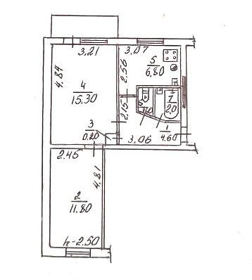 Продаётся 2-комнатная квартира, 42 м²