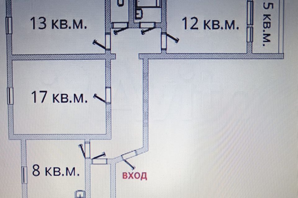 Продаётся 3-комнатная квартира, 66.2 м²