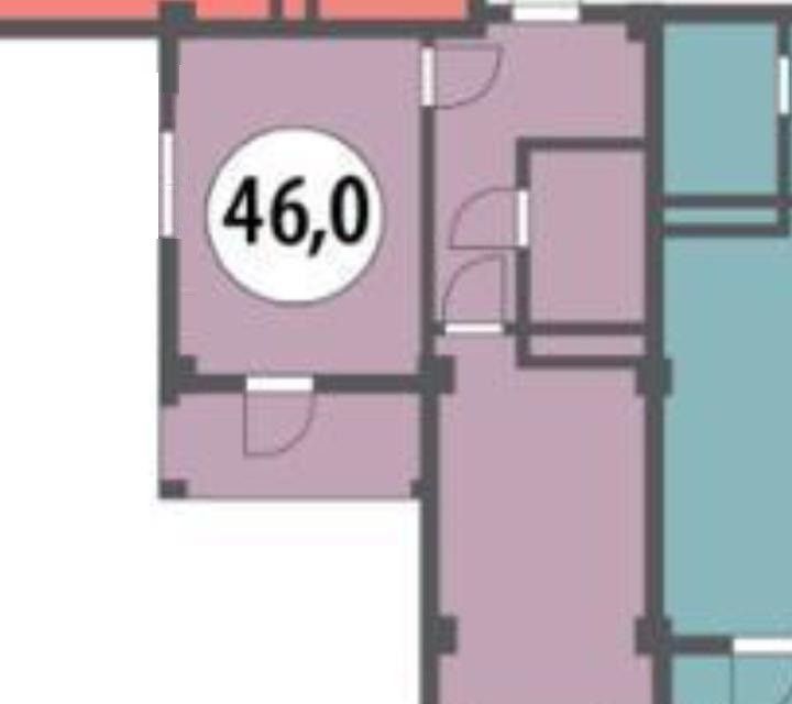 Продаётся 2-комнатная квартира, 41.5 м²