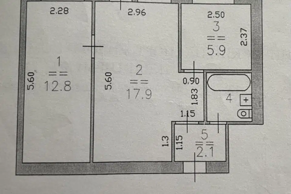 Продаётся 2-комнатная квартира, 41.6 м²