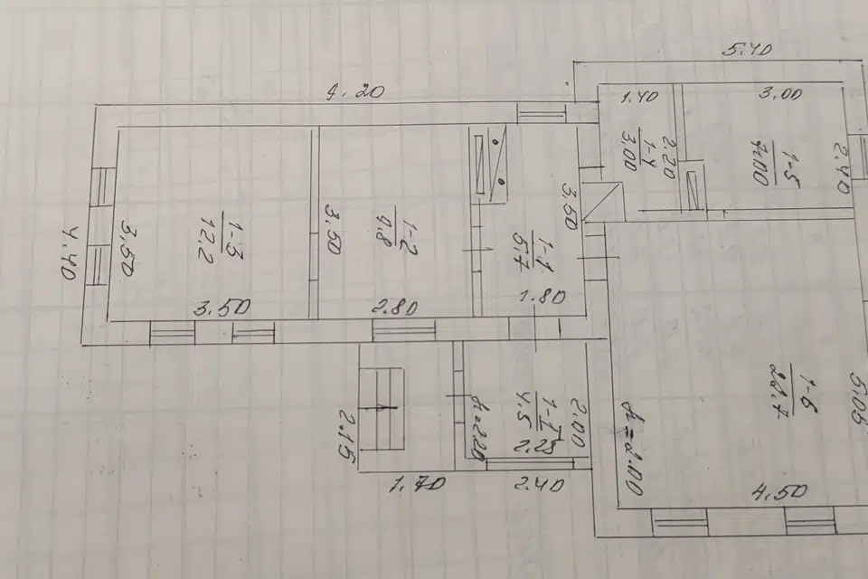 Продаётся 1-этажный дом, 95 м²