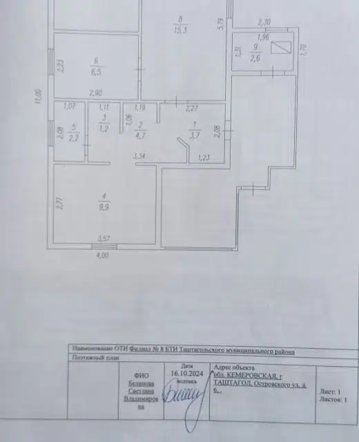 Продаётся 1-этажный дом, 54.5 м²