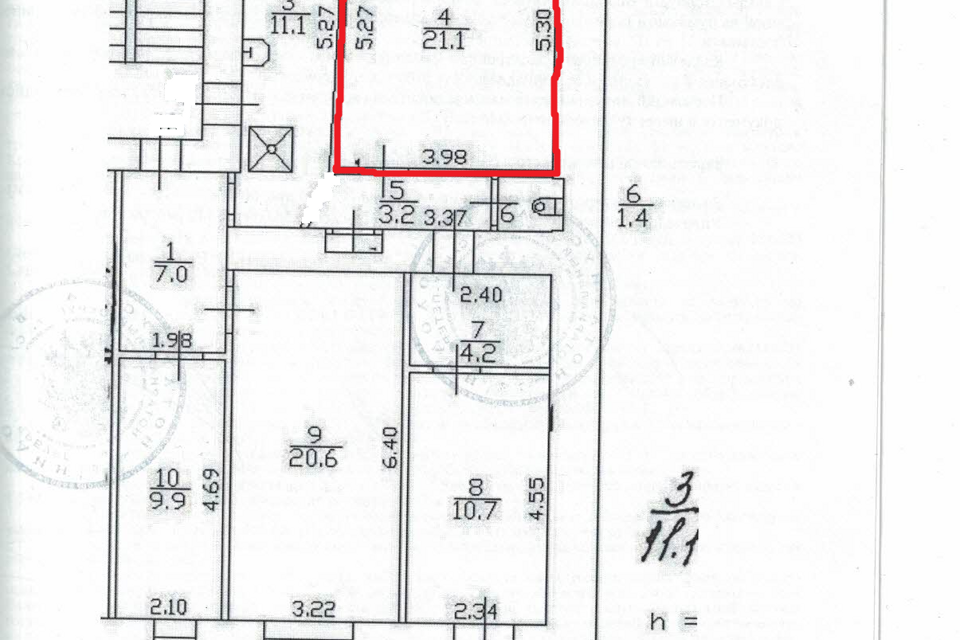 Продаётся комната в 4-комн. квартире, 21.1 м²