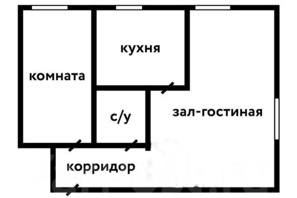 Продаётся 2-комнатная квартира, 41.6 м²