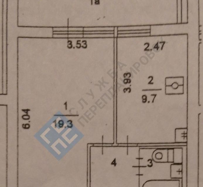 Продаётся 1-комнатная квартира, 34.47 м²