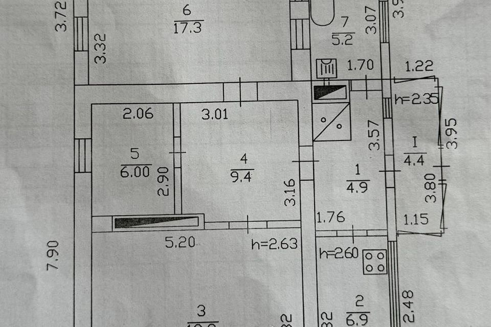 Продаётся 1-этажный дом, 74 м²