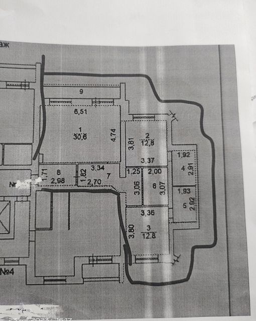 Продаётся 2-комнатная квартира, 91.2 м²
