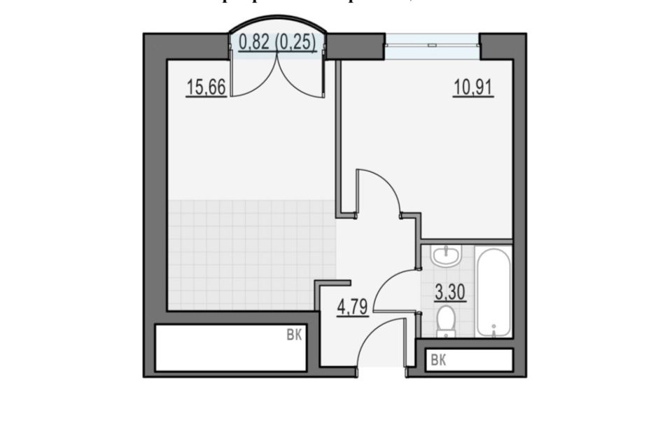 Продаётся 1-комнатная квартира, 35.3 м²