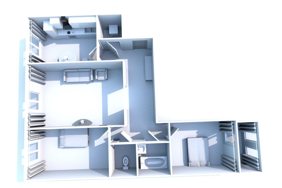 Продаётся 3-комнатная квартира, 67.8 м²