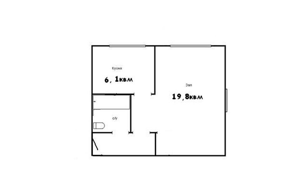 Продаётся 1-комнатная квартира, 30.3 м²