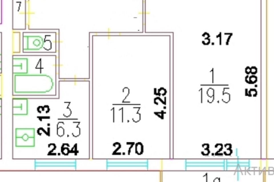 Продаётся 2-комнатная квартира, 47.4 м²