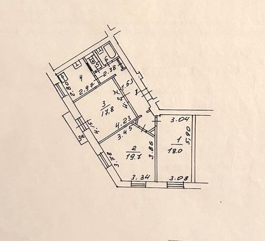 Продаётся 3-комнатная квартира, 78.5 м²