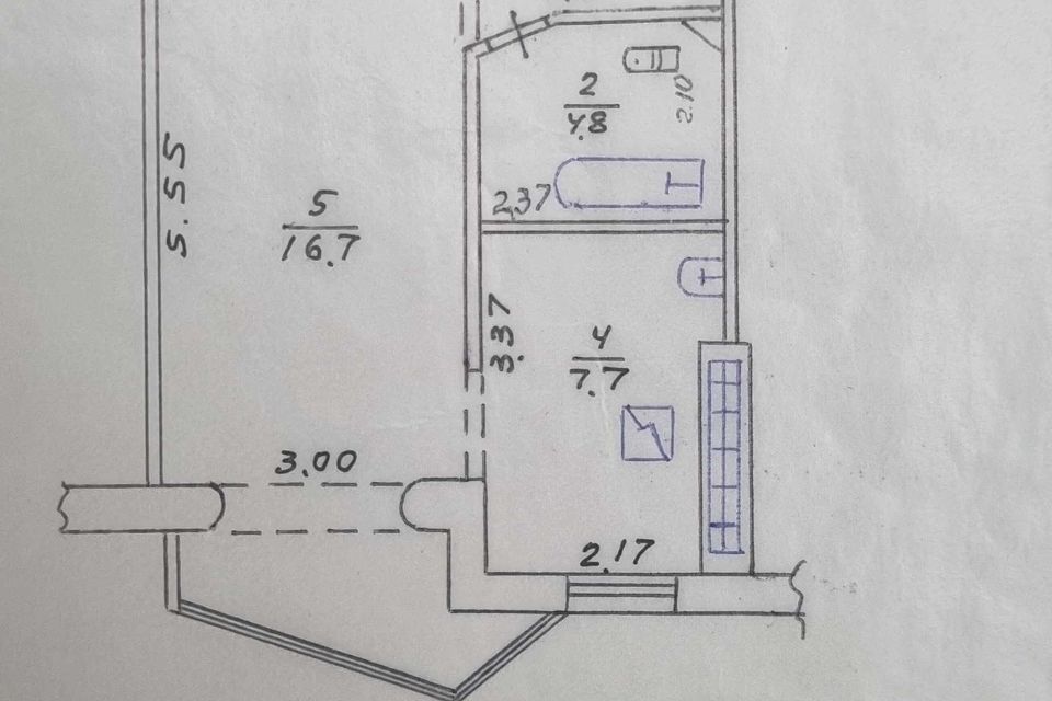 Продаётся 1-комнатная квартира, 33 м²