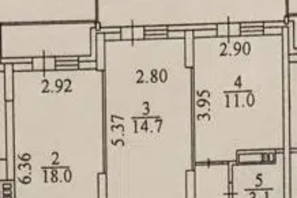 Продаётся 2-комнатная квартира, 57.2 м²