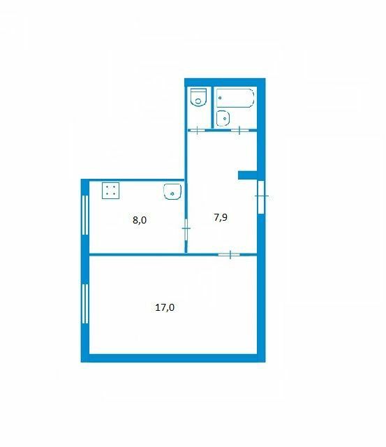 Продаётся 1-комнатная квартира, 37 м²