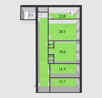 Продаётся 4-комнатная квартира, 102.2 м²
