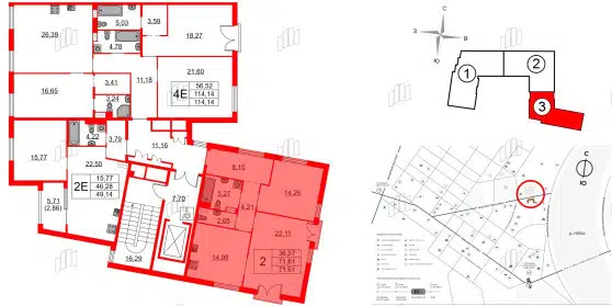 Продаётся 2-комнатная квартира, 71 м²