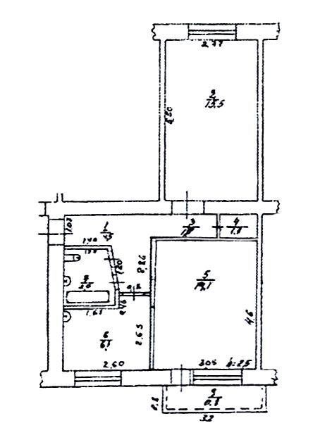 Продаётся 2-комнатная квартира, 46 м²