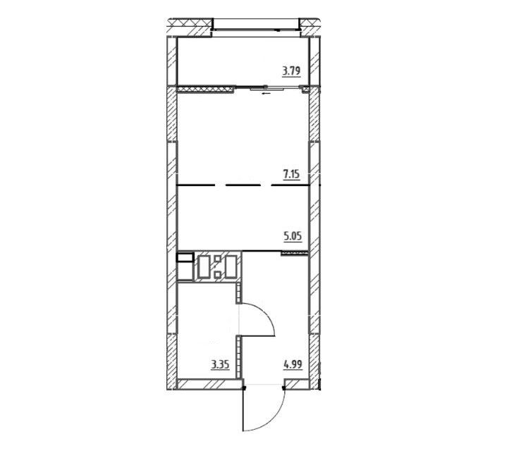 Продаётся студия, 22.44 м²