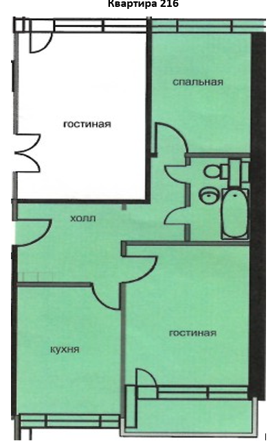 Продаётся 2-комнатная квартира, 54 м²