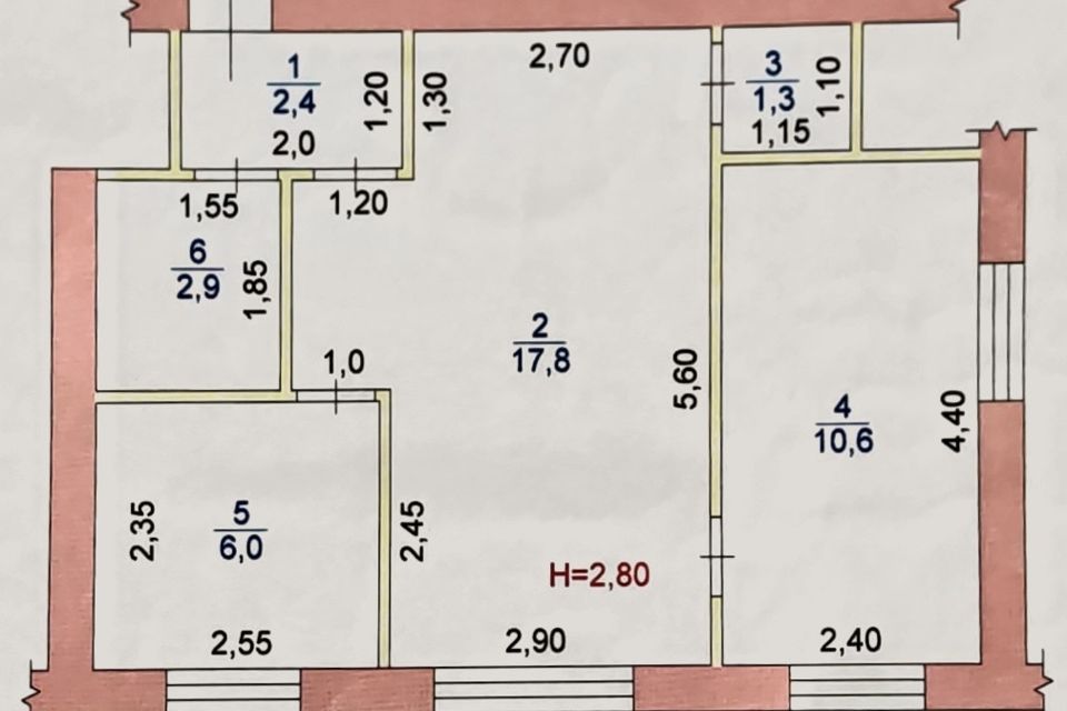 Продаётся 2-комнатная квартира, 41 м²