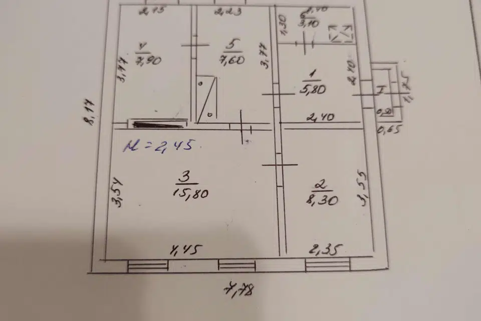 Продаётся 1-этажный дом, 50 м²