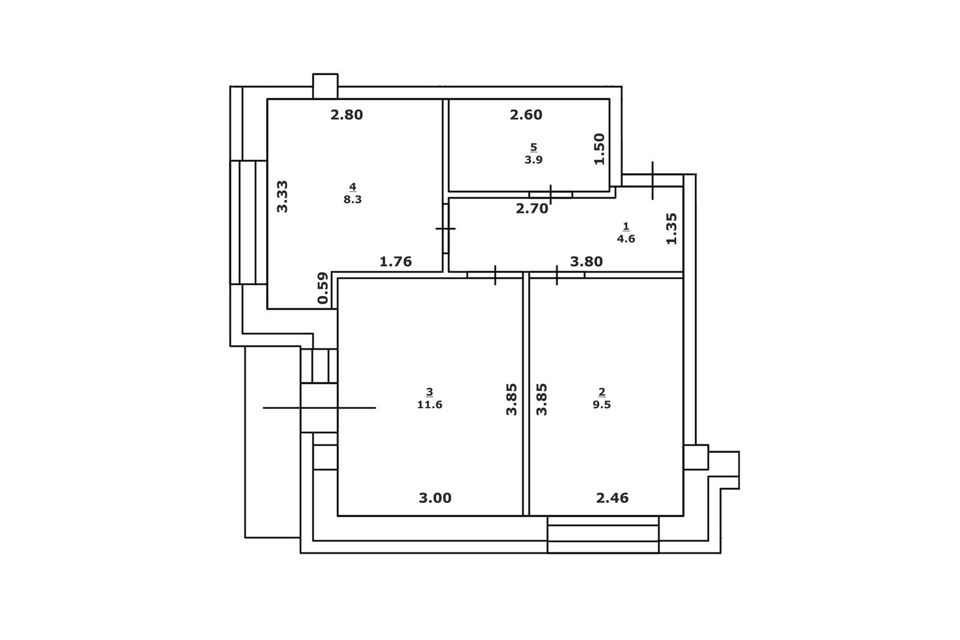 Продаётся 2-комнатная квартира, 38.1 м²