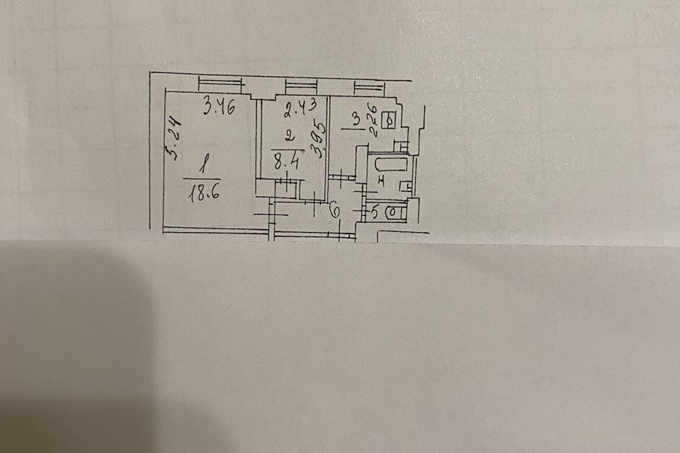 Продаётся 2-комнатная квартира, 43.5 м²