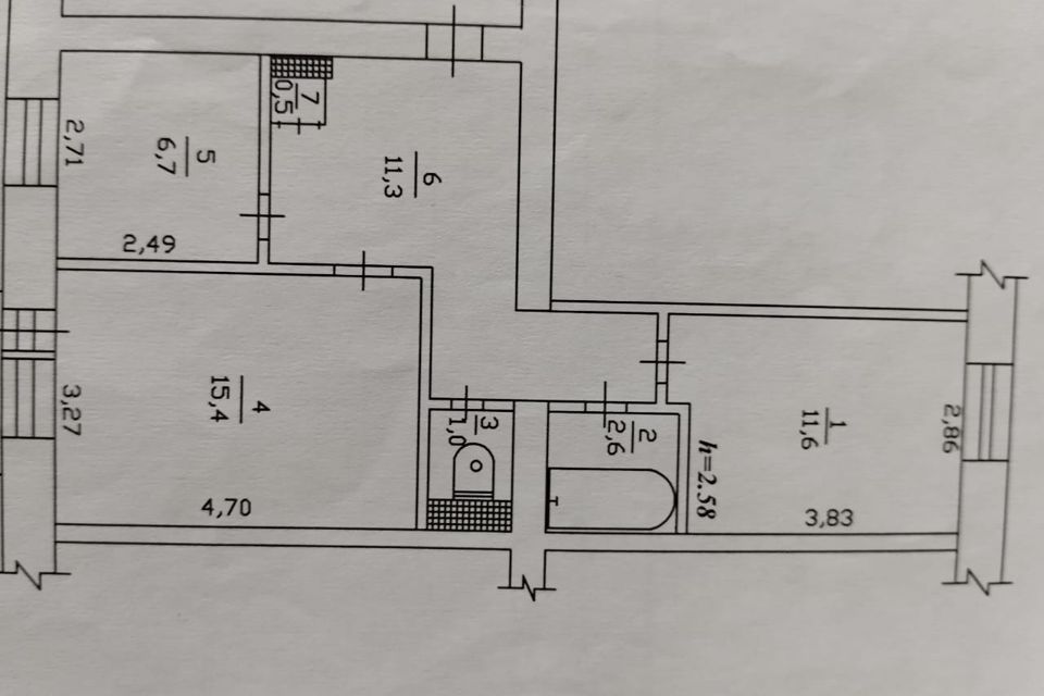 Продаётся 2-комнатная квартира, 49.7 м²