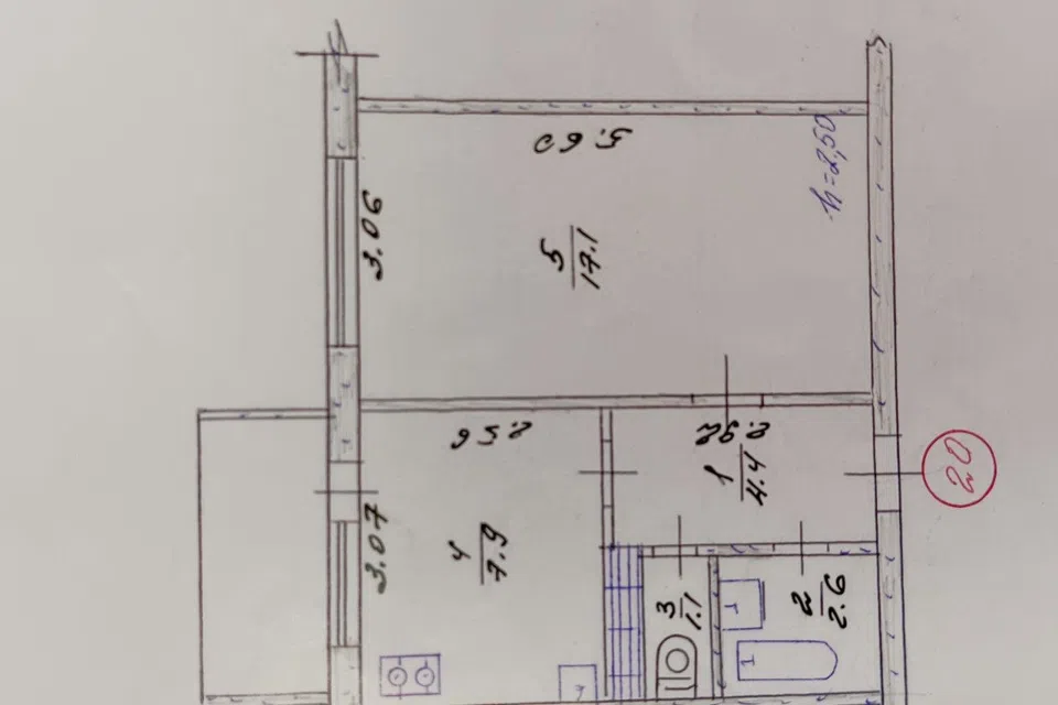 Продаётся 1-комнатная квартира, 34.2 м²