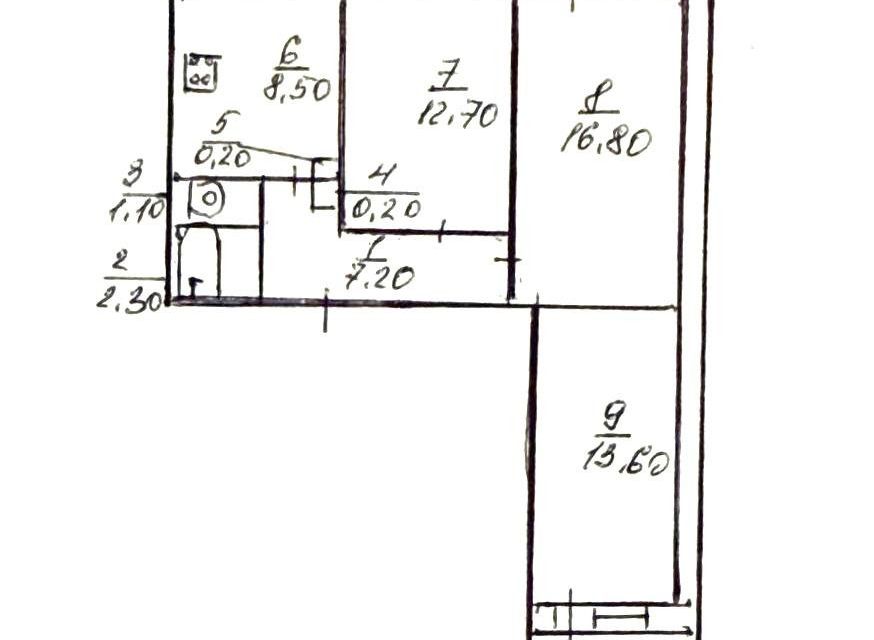 Продаётся 3-комнатная квартира, 65 м²