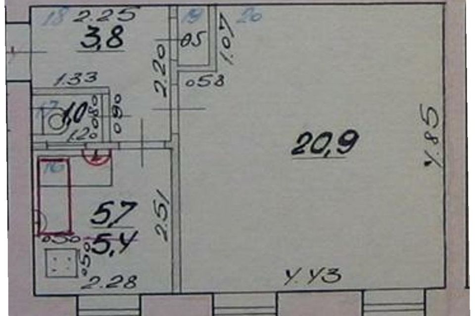 Продаётся 1-комнатная квартира, 32 м²