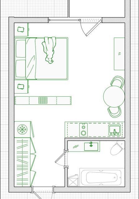 Продаётся студия, 23.6 м²