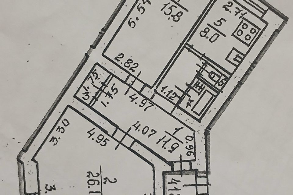 Продаётся 2-комнатная квартира, 67.3 м²