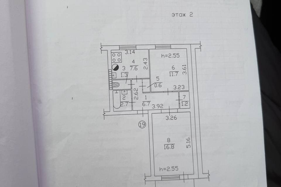 Продаётся 2-комнатная квартира, 50 м²